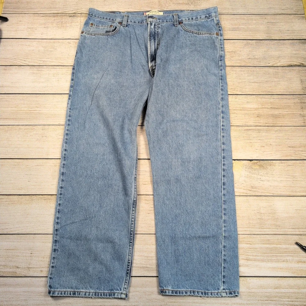 Levi's 505 Regular Fit Men's Jeans W42 L30 Light Wash Classic Denim‎